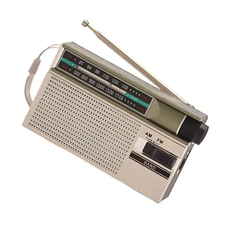 CJSD-FM 라디오 실내/실외 비상용 3.5mm 헤드폰 잭이 있는 휴대용 AM/FM 미니어처 라디오
