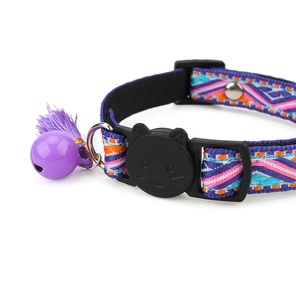 Title 14, Adjustable Cat Collar Polyester Jacquard Patter...
