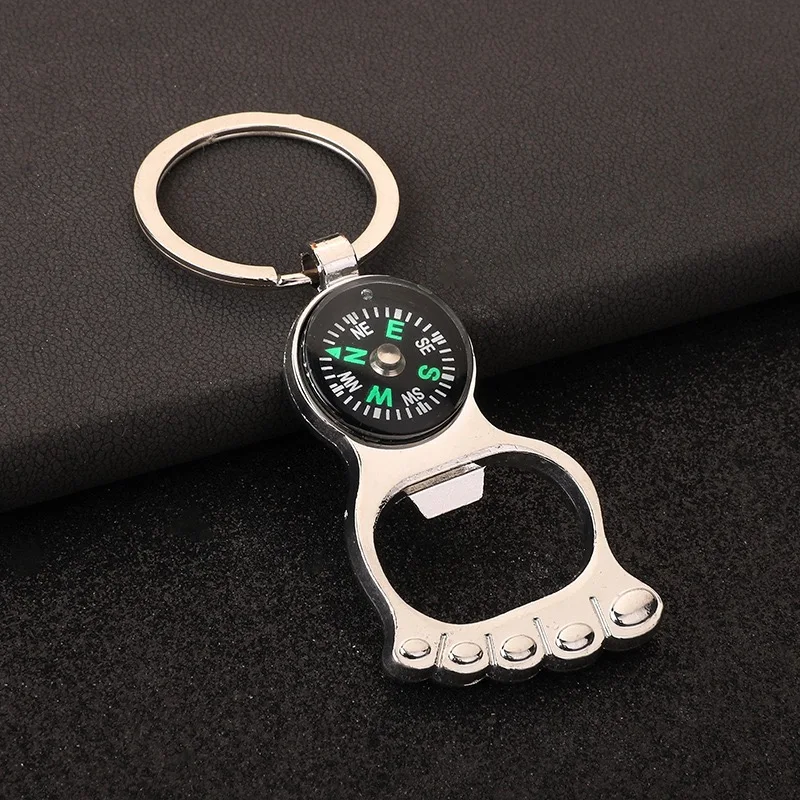 Metal Compass Keychain Pendant for Men and Women