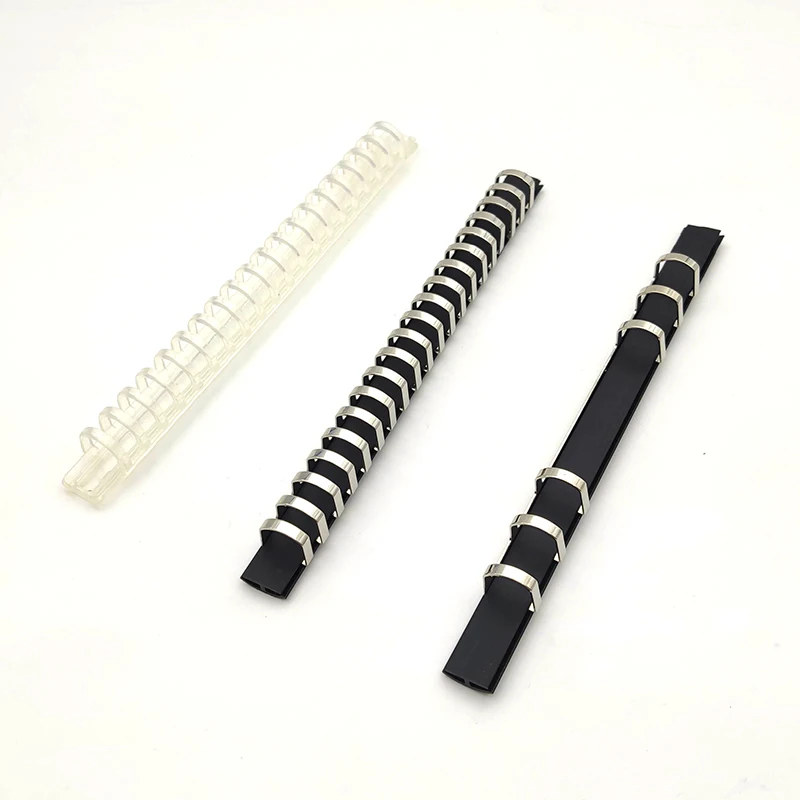 A5 Metal Binding Clips 6 Rings Spiral Binder with Black Slider Loose-leaf 20 Holes Notebook File Folder Steel Clip Accessory