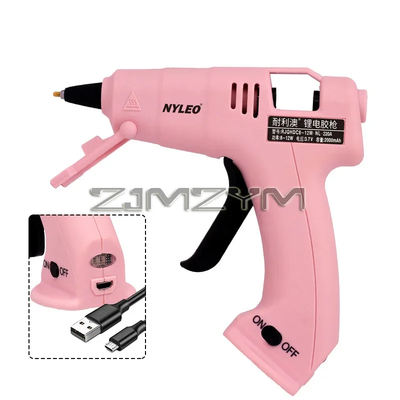 Hot Melt Glue Gun Hot Glue Gun Cordless Glue Gun Wireless Hot Glue Gun USB Charging Mini Melt Glue Guns for Home Handmade Crafting DIY Gun