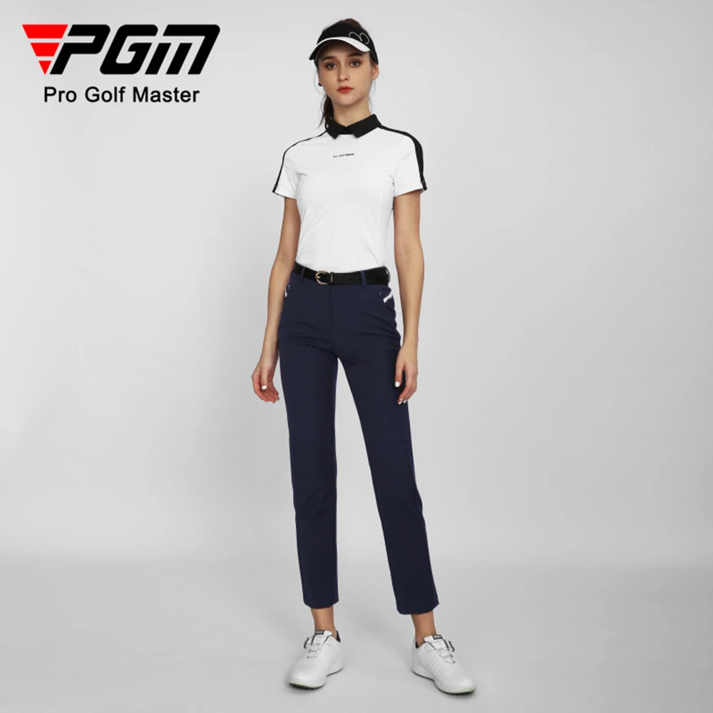 

PGM Women's Golf Straight Leg Pants with Laser Perforated Sports Fabric for Stretch Comfort Golf Wear for Women KUZ150