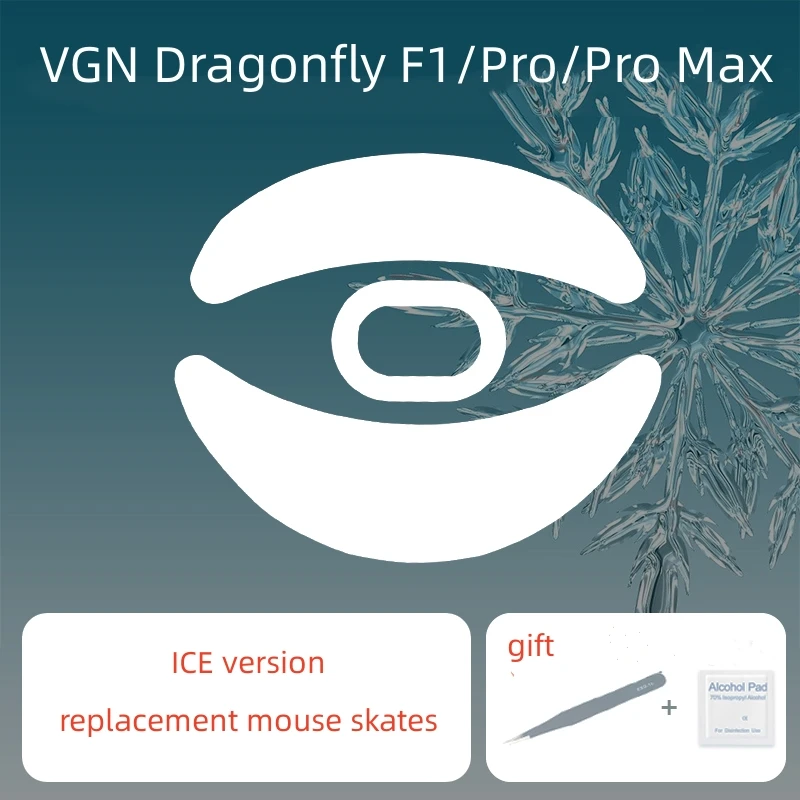 Conjunto ou Conjuntos de Patins de Mouse para Vgn Dragonfly f1 Pro Pro Max Controle Velocidade Mouse Pés Versão Ice 1