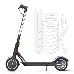 Electric Scooter Reflective Fluorescent Warning Strip Set (Silver gray)