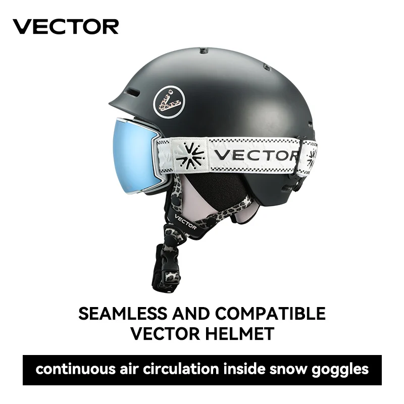 VECTOR Ski Goggles Men Snowboard Glasses Women Winter Outdoor Snow Sunglasses UV400 Double Layers Lens Anti-Fog Skiing Goggles 6
