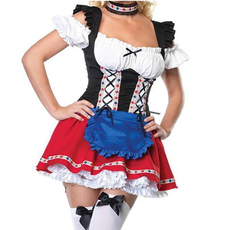 Xl 2Xl 8605 Ladies Beer Maid Wench German Heidi Oktoberfest Kitchen Costume Outfit