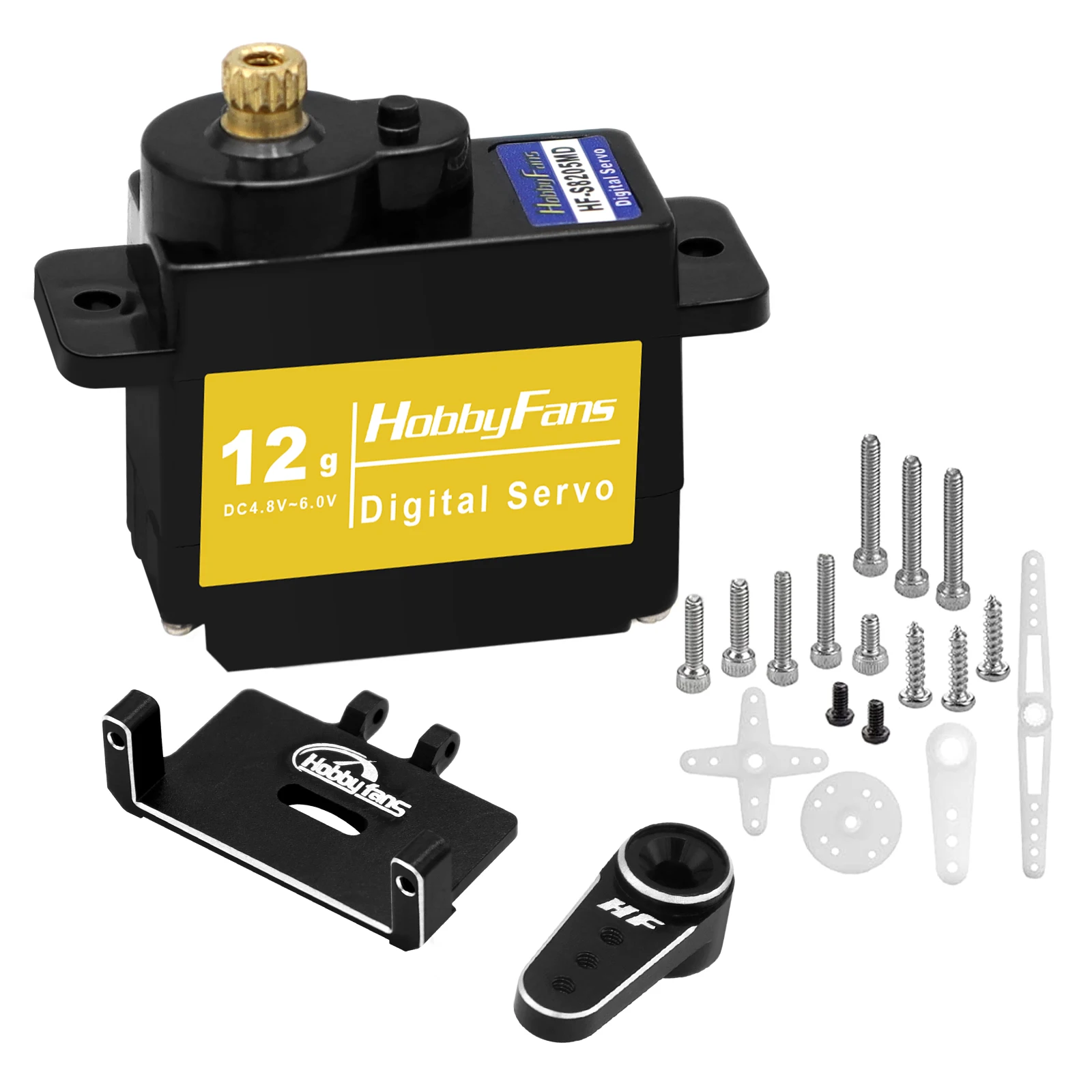 

Hobby Fans RC Servo Steering Servo with Servo Mount Bracket and Arm for RC Car Boat Model Parts Axial SCX24 Upgrade Parts