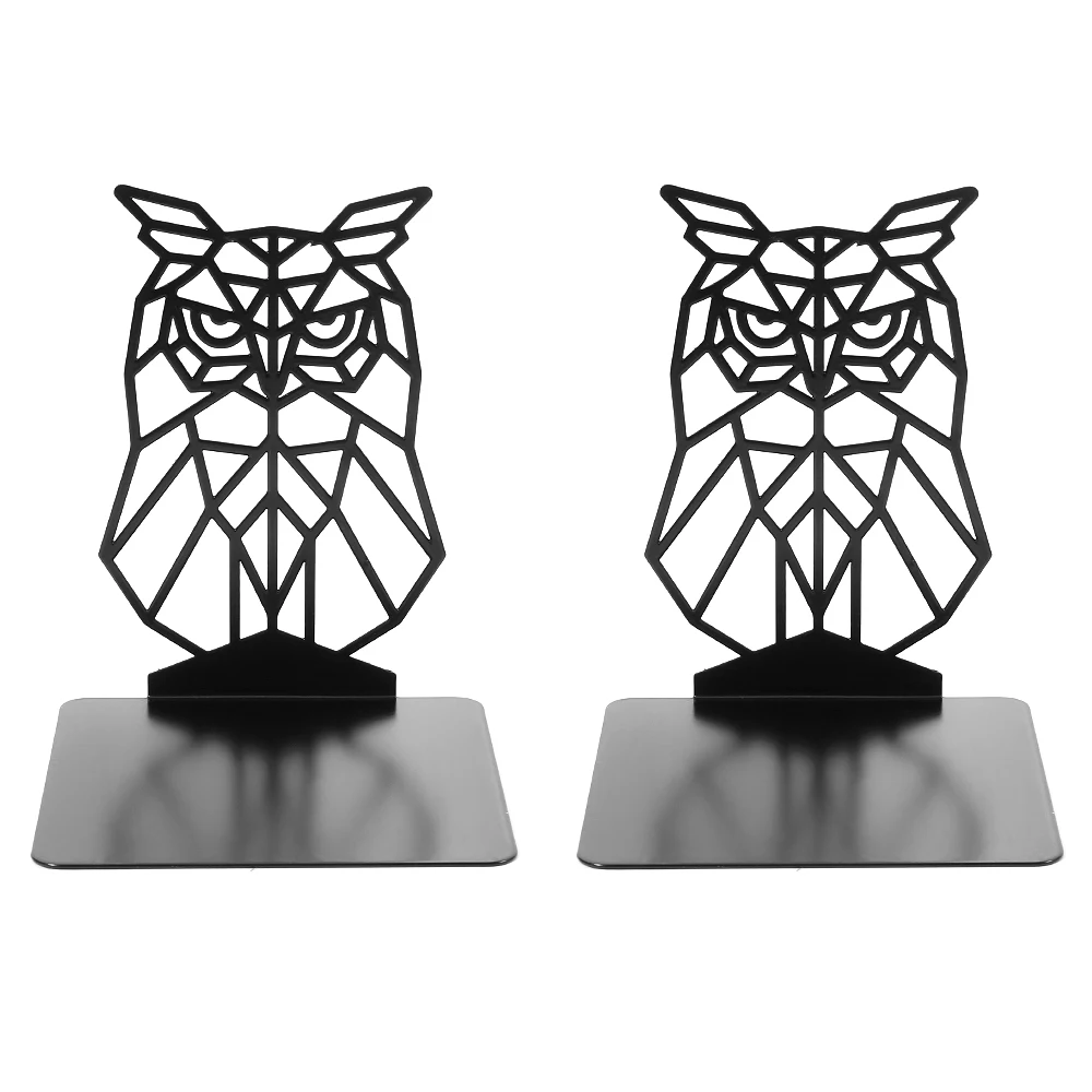 Wise Owl Book Ends for Shelves Iron Bookends Duty Bookends for Heavy Book Organizer Bookrack Stand Shelf Decoration
