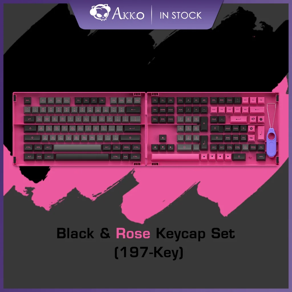 Akko asaプロファイルキーキャップセット197キーiso/ansi