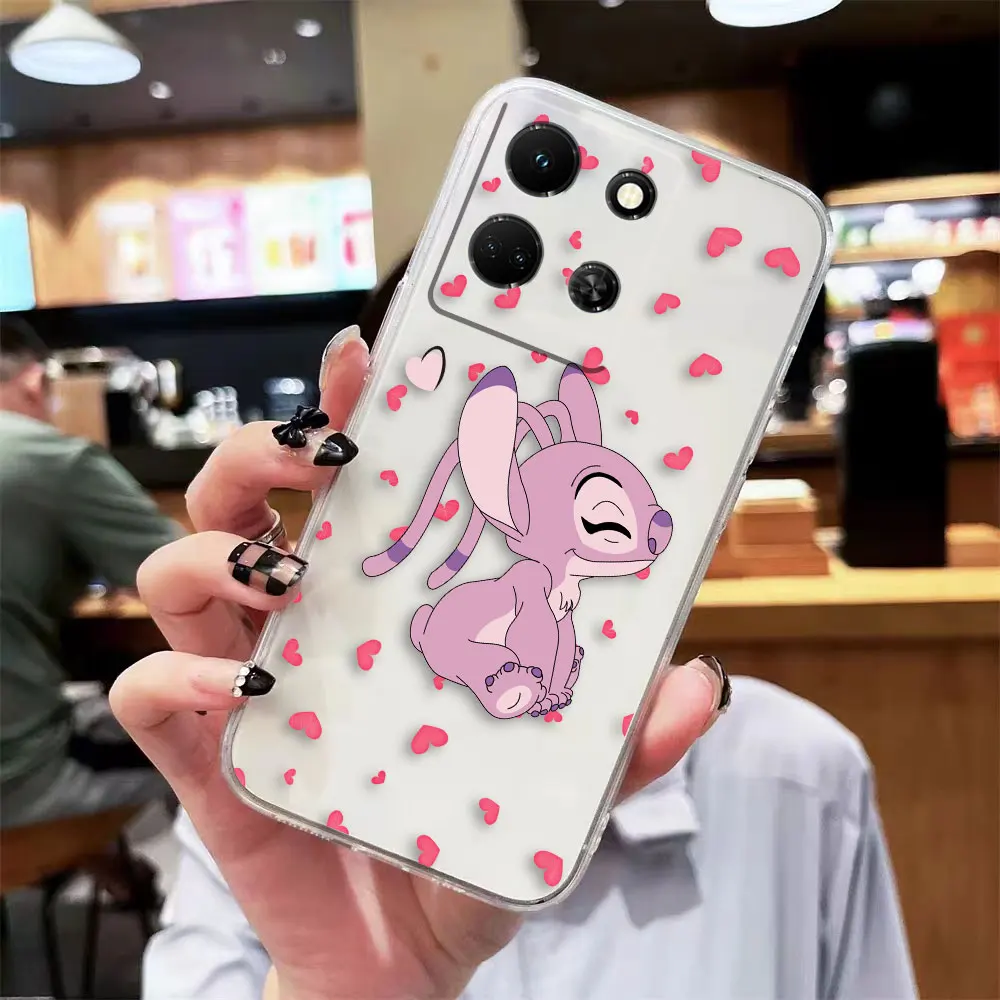 thumbnail image 1 of Clear Phone Case For Infinix NOTE 10 11 12 30 30i SMART 5 6 7 ZERO CAMON 19 20 PRO Case Funda Shell Lilo & Stitch Cartoon Anime, 1 of 5