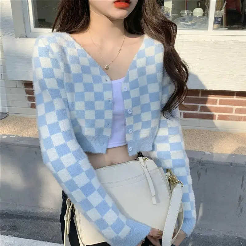 

Slim Fit Slim Versatile Sweater Women's Coat 2023 Autumn New Korean Sweet Gentle Short Knitted Cardigan knitted cardigan