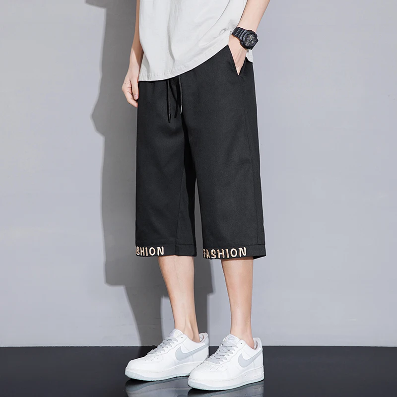 2024 Men's Summer Loose Shorts Men Fashion Jogging Sweat Pants Men Straight Leg Pants Versatile Harajuku Shorts Casual Pants