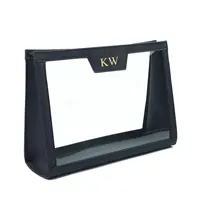 Customizable Letters Transparent PVC Cosmetic Bag for Women Waterproof Clear Makeup Bags Make Up Organizer Storage Wash Bag 1