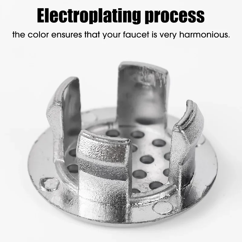 Sink Hole Round Overflow Cover Kitchen Basin Trim Hollow Overflow Ring Plug Bathroom Wash Basin Ring Accessories 4/1pcs