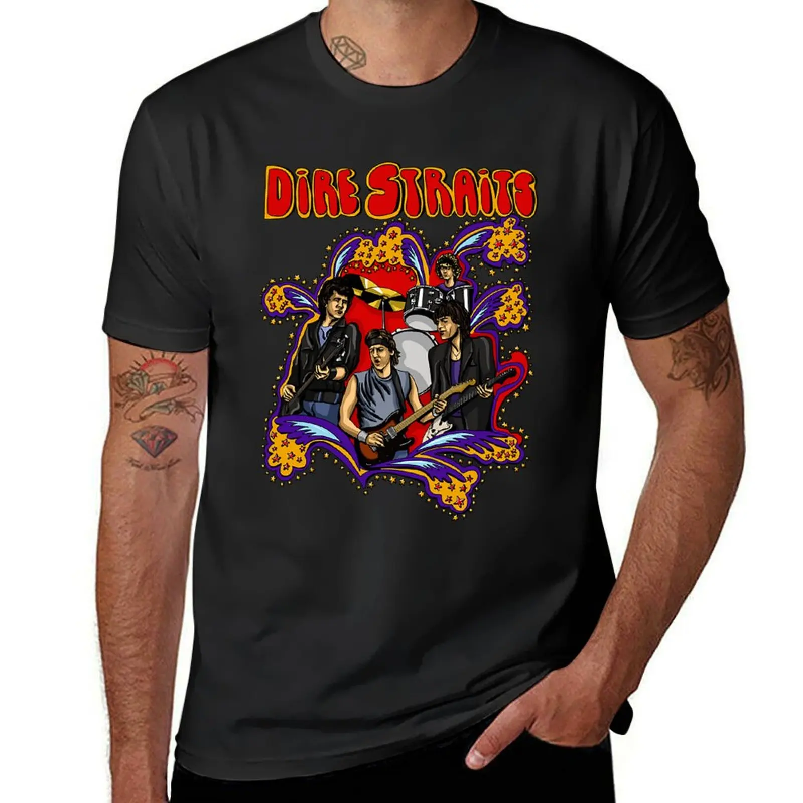 Dire Straits T-Shirt hippie clothes Blouse oversized Short sleeve tee men