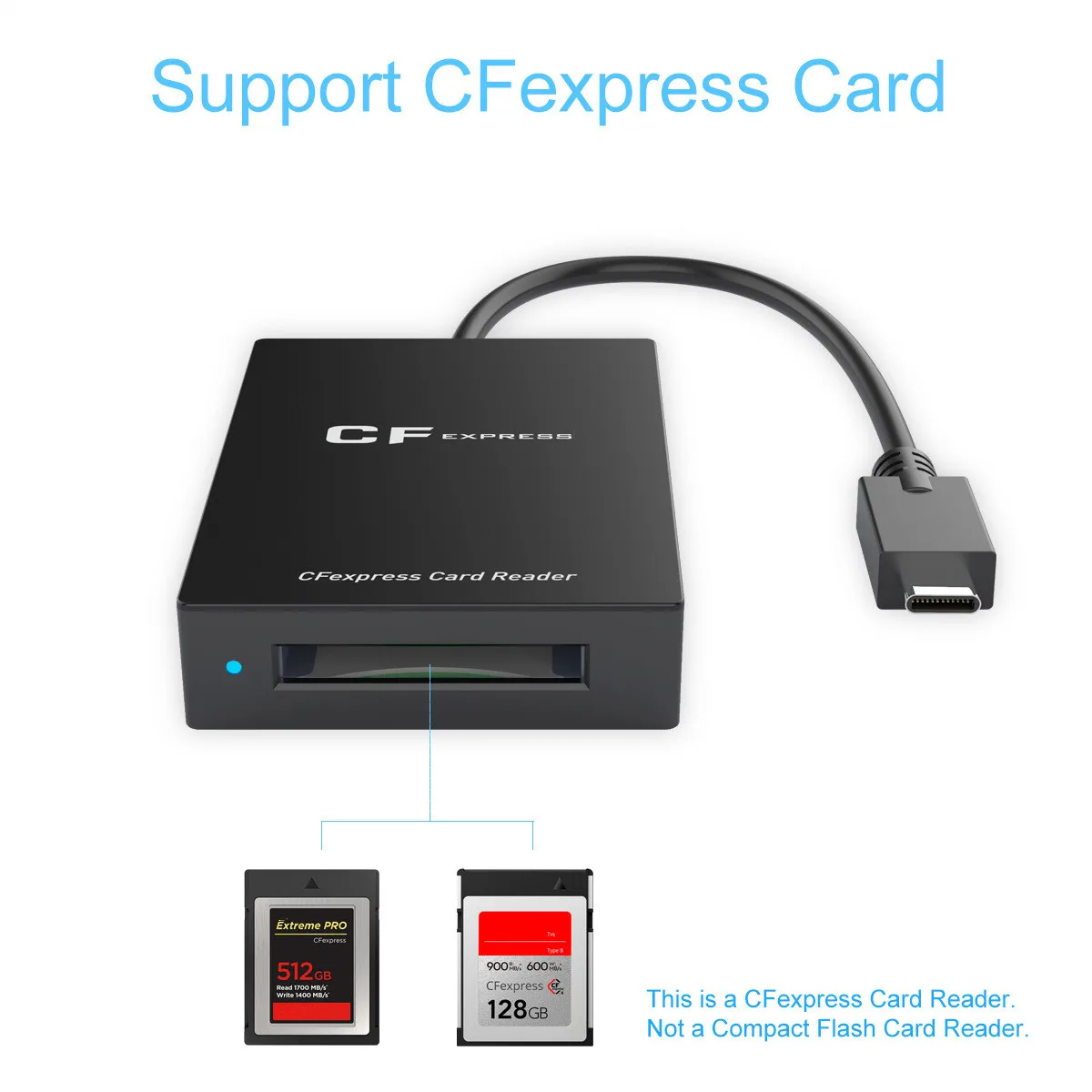 

CF Express Type-B кардридер, адаптер USB3.1 Gen 2 Type C, кардридер CF Express, кардридер