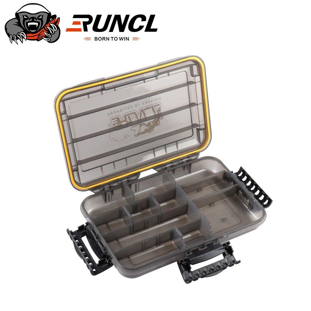 RUNCL Fishing Tackle Box, Plastic Storage Box with Removable