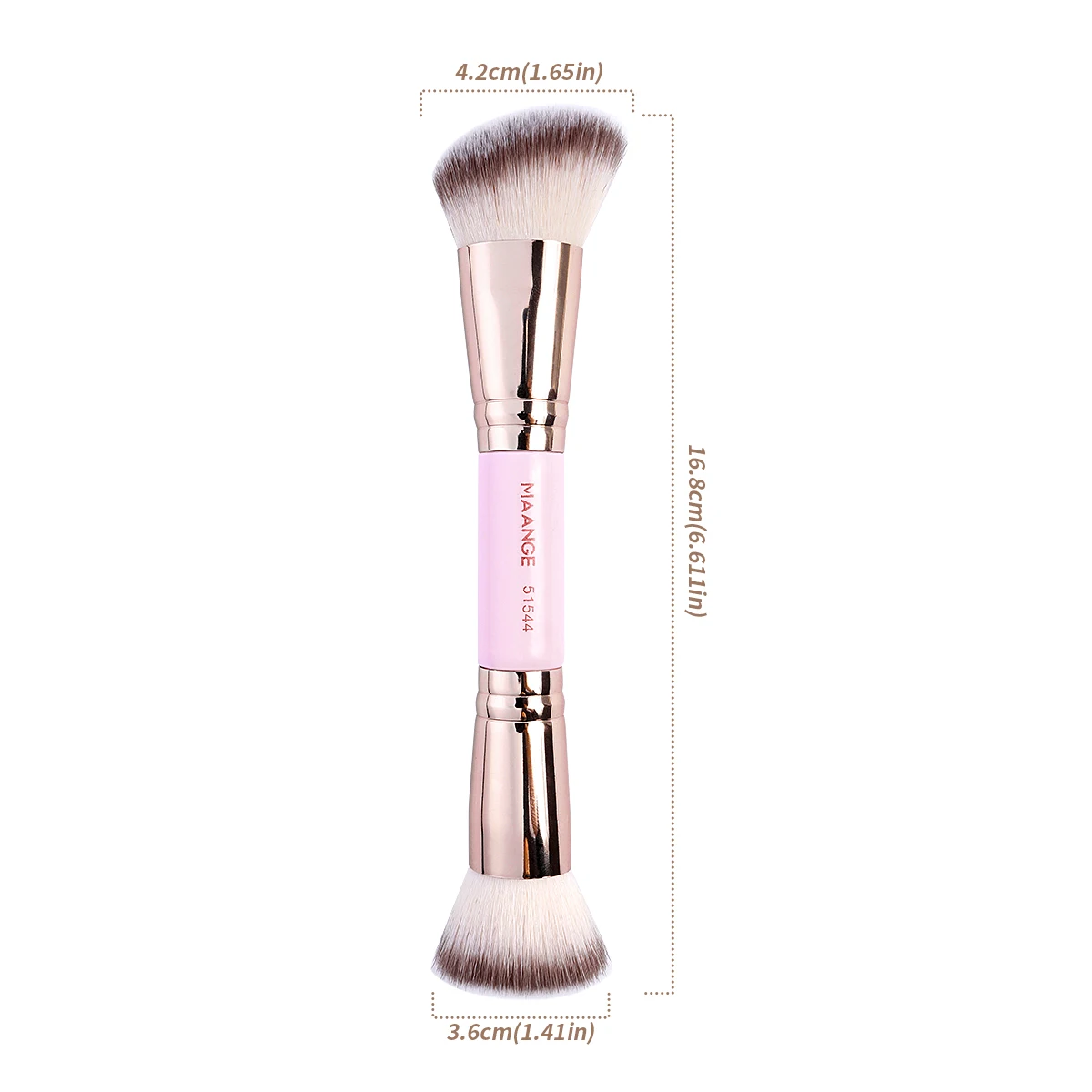 MAANGE 1PCS Foundation Makeup Brushes Double-Ended Contour Makeup Brush for Blending Liquid Cream Powder Cosmetic Make Up Tool 6