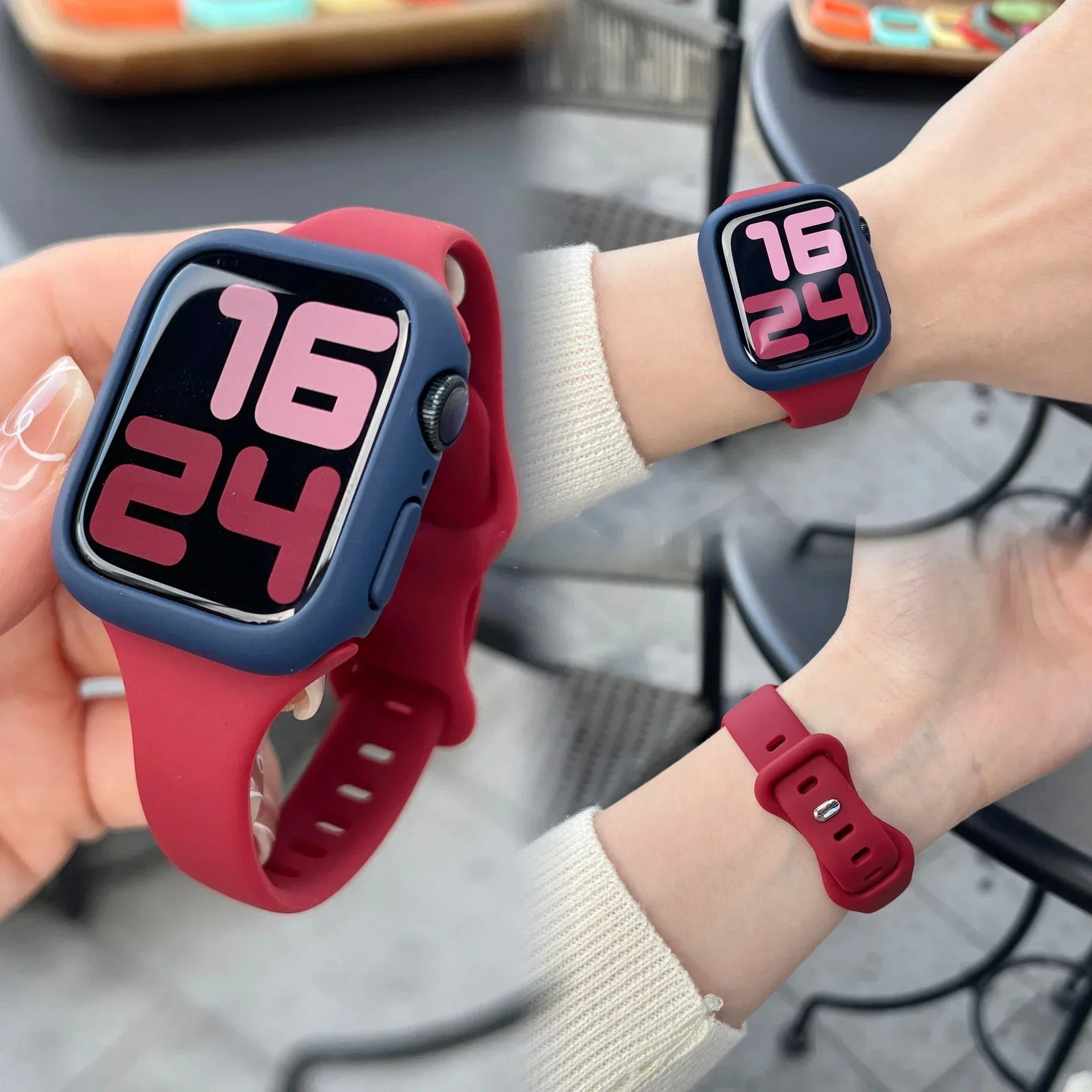 Soft Silicone Sports Strap with Protective Case