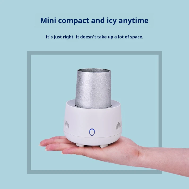 Mini máquina de gelo para dormitório e quarto: condensador de gelo compacto, de alta potência e fácil de usar, perfeito para espaços pequenos