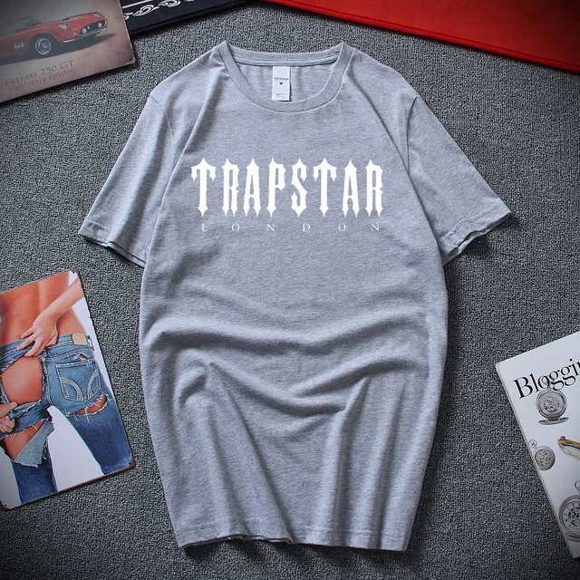 Limited New Trapstar London Men's Clothing T-Shirt XS-2XL Men Woman fashion t-shirt men cotton brand teeshirt Gray