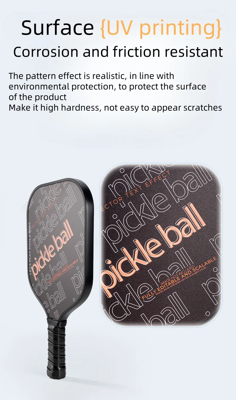 OUZEY T300 Pickleball Paddle Carbon Fiber Surface USAPA Approved Carbon Fibre cold Pressed Racket Pictorial pp honeycomb core