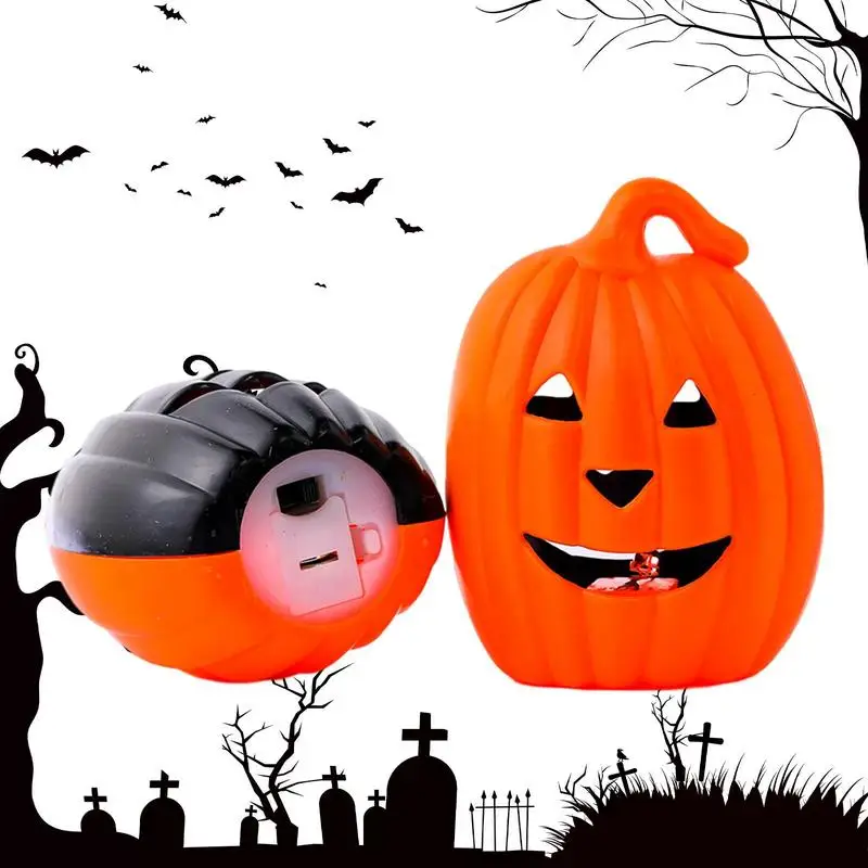 

Pumpkin Lamp Ornament Halloween Spooky Pumpkin Props Battery Powered Kids Halloween Night Lamp Home Ornaments For Haunted Houses