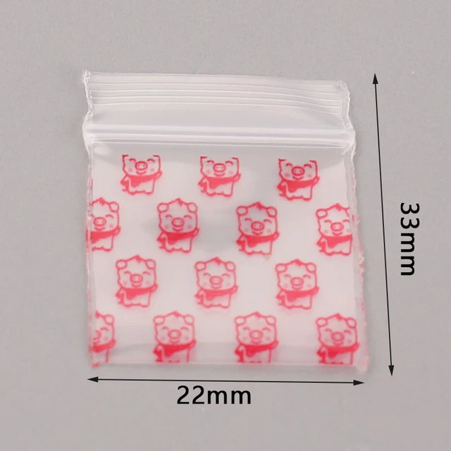 New Arrival 100pcs Plastic Packaging Bags Ziplock Pill Packaging Pouches  New 100Pcs Mini Zip lock Bags