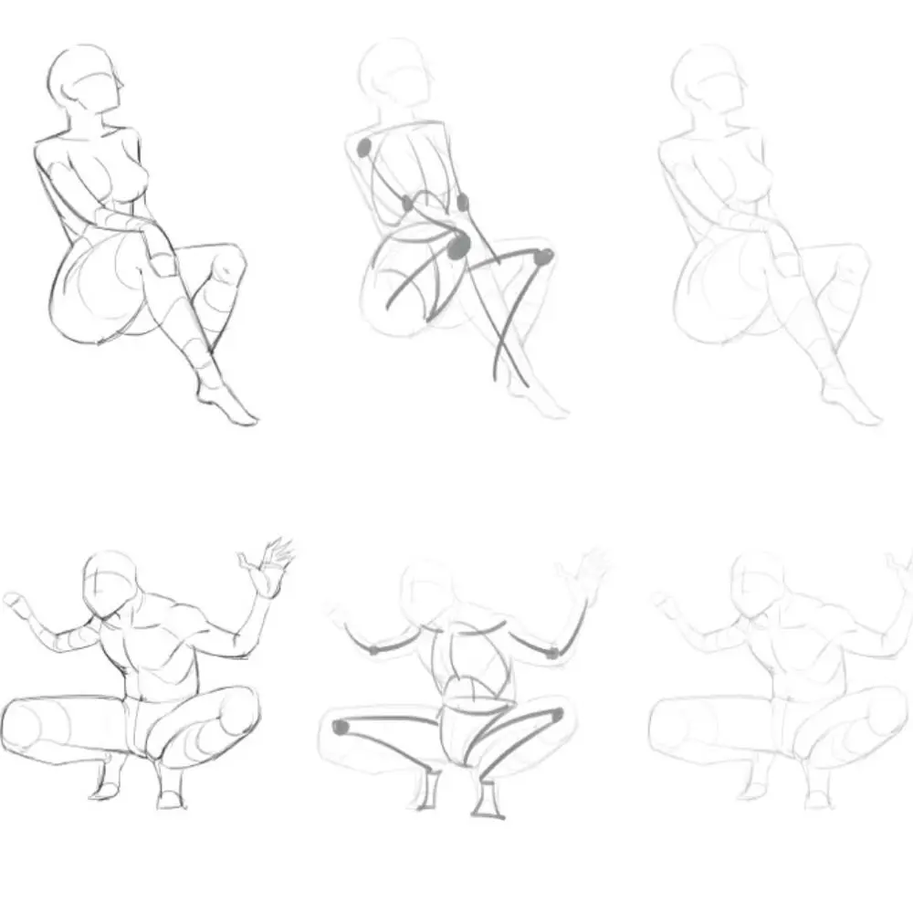 Libro Struttura del corpo umano Schizzo di tracciamento artistico Libri tutorial dipinti a mano Libro di pratica di copia d'arte Line Draft Libri di pratica - immagine 5