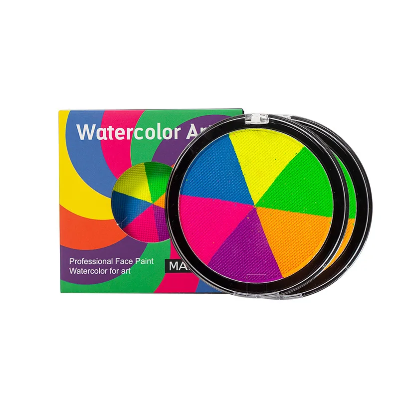 

Body Painting Face Color Kit Children's Safe Non-toxic Flash Tattoo Art Palette Makeup Halloween Dance Party Makeup