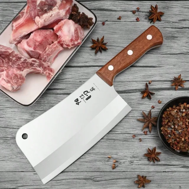 Coltello da cucina per uso domestico Mannaia in acciaio inossidabile Taglio affilato di verdure che taglia carne accessori da cucina per piccoli ossa 5