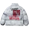 Oversized Hip Hop Parkas Padded Puffer Jacket Men Winter Warm Coat Letter Graphic Tie Dye Streetwear Jackets Y2K Parkas Coats 3