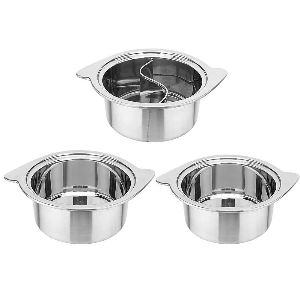 1pc Stainless Steel Cooking Pot Household Multi-Purpose 14/16cm Cooking Pot Single Double-Cooker Ramen Kitchen Spare Parts