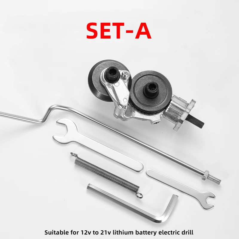 Elektrisch boorgereedschap, het zetten van elektrische boormachines in metaalsnijder, ijzersnijden, elektrische schaar,