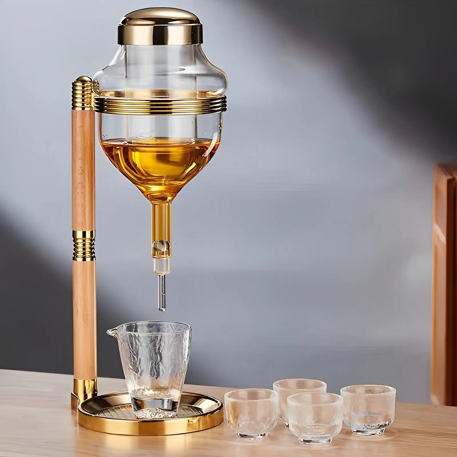 GIEMZA Ice Champagne Bucket Wine Buckets Chiller for Parties Clear Glass Set Beverage Tub Cooler Home Bar Thing