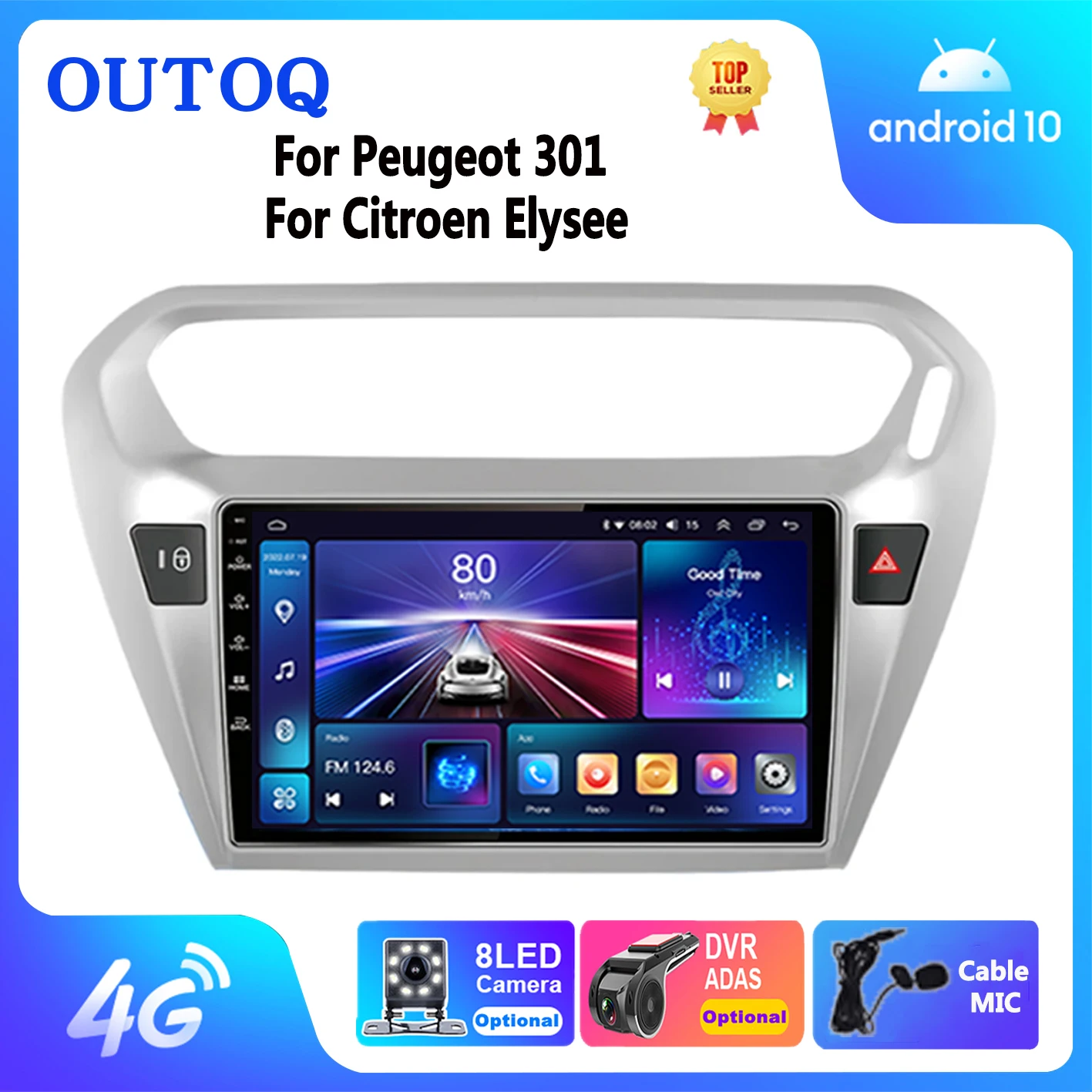 

Android Car Radio Multimedia for Peugeot 301 Citroen Elysee 2013-2018 Auto DVD Multimedia Player GPS Navigation Stereo DSP WIFI