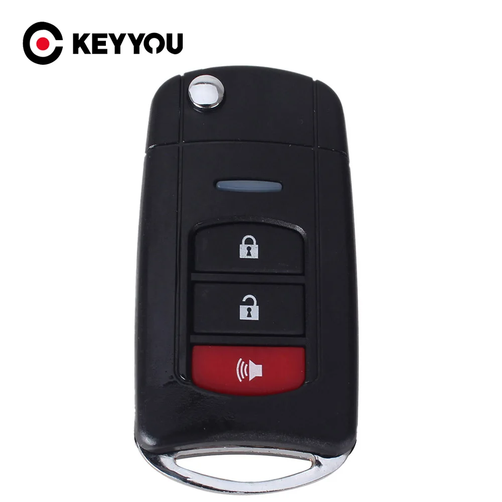 

KEYYOU 10X New Replacement Car Key Case Car-styling 3 Buttons Modified Flip Folding Remote Key Shell Case For Toyota