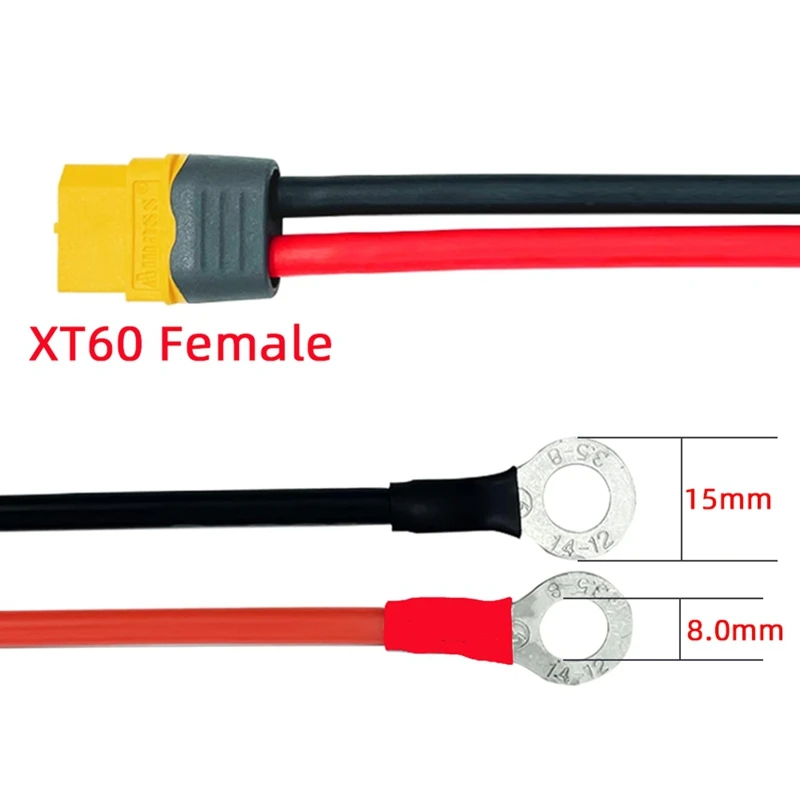 XT60 To O Ring Terminal Cable XT60H To O Ring Eyelet Terminal Plug Connector Cable For RC Lipo Battery