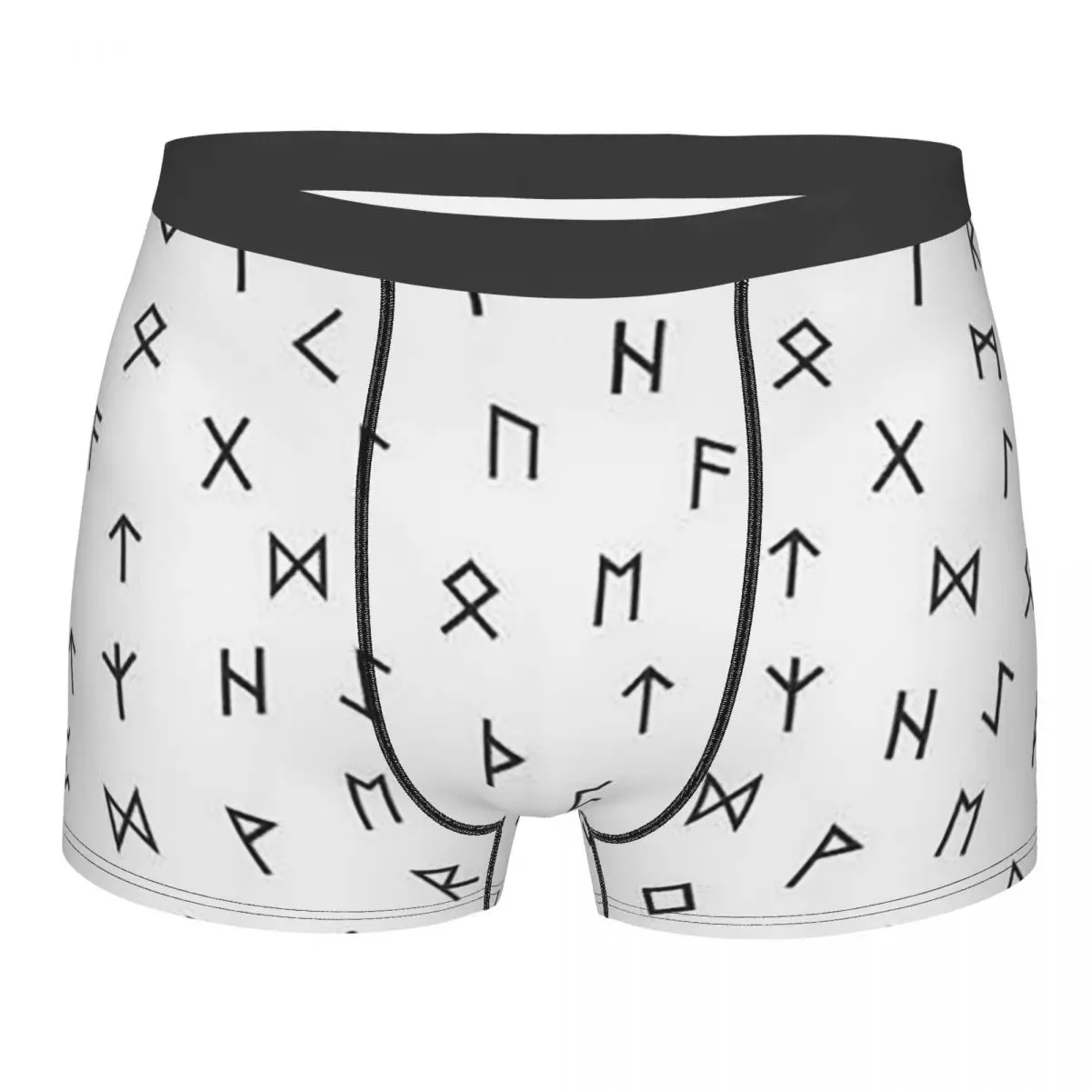 

Men's Black Vikings Runes Boxer Shorts Panties Soft Underwear Homme Funny Underpants