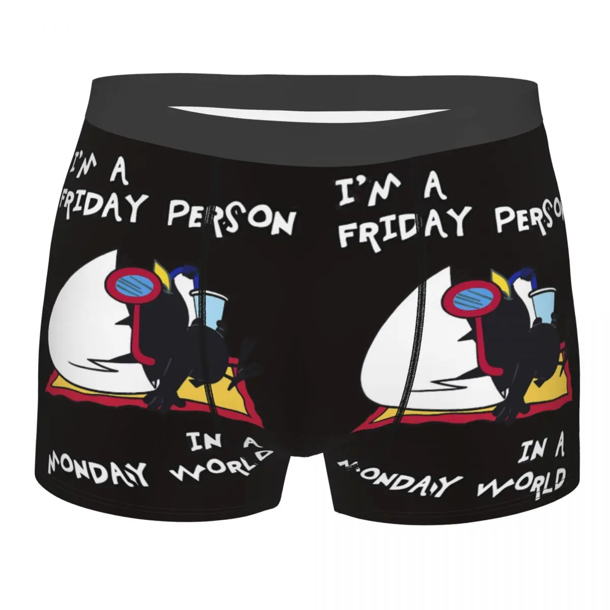 

I'm A Friday Person In A Monday World Men Boxer Briefs Calimero Highly Breathable Underpants High Quality Print Shorts Gift Idea
