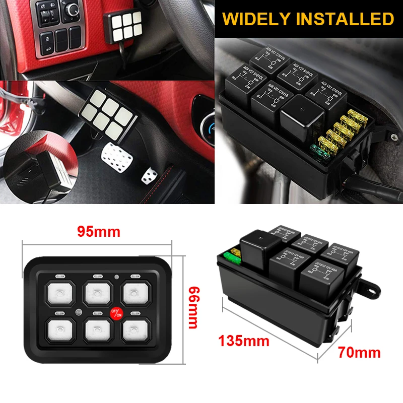 Universal Car LED Light Gang Switch Panel ON OFF Fused Control Power  System Electronic Relay System for Jeep Wrangler UTV Boat AliExpress