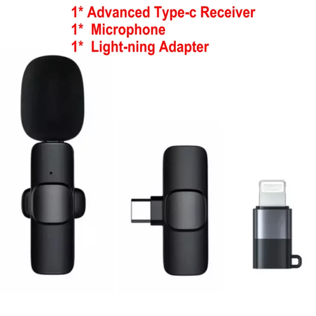 Wireless Lavalier Microphone Broadcast Lapel Microphones Set Short Video Recording Chargeable Handheld Microphone Live Streaming K8PD3