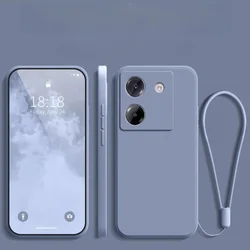 Liquid Silicone Matte Case with Lanyard - Premium Protective Cover - Poco C75 5G (GRAY)