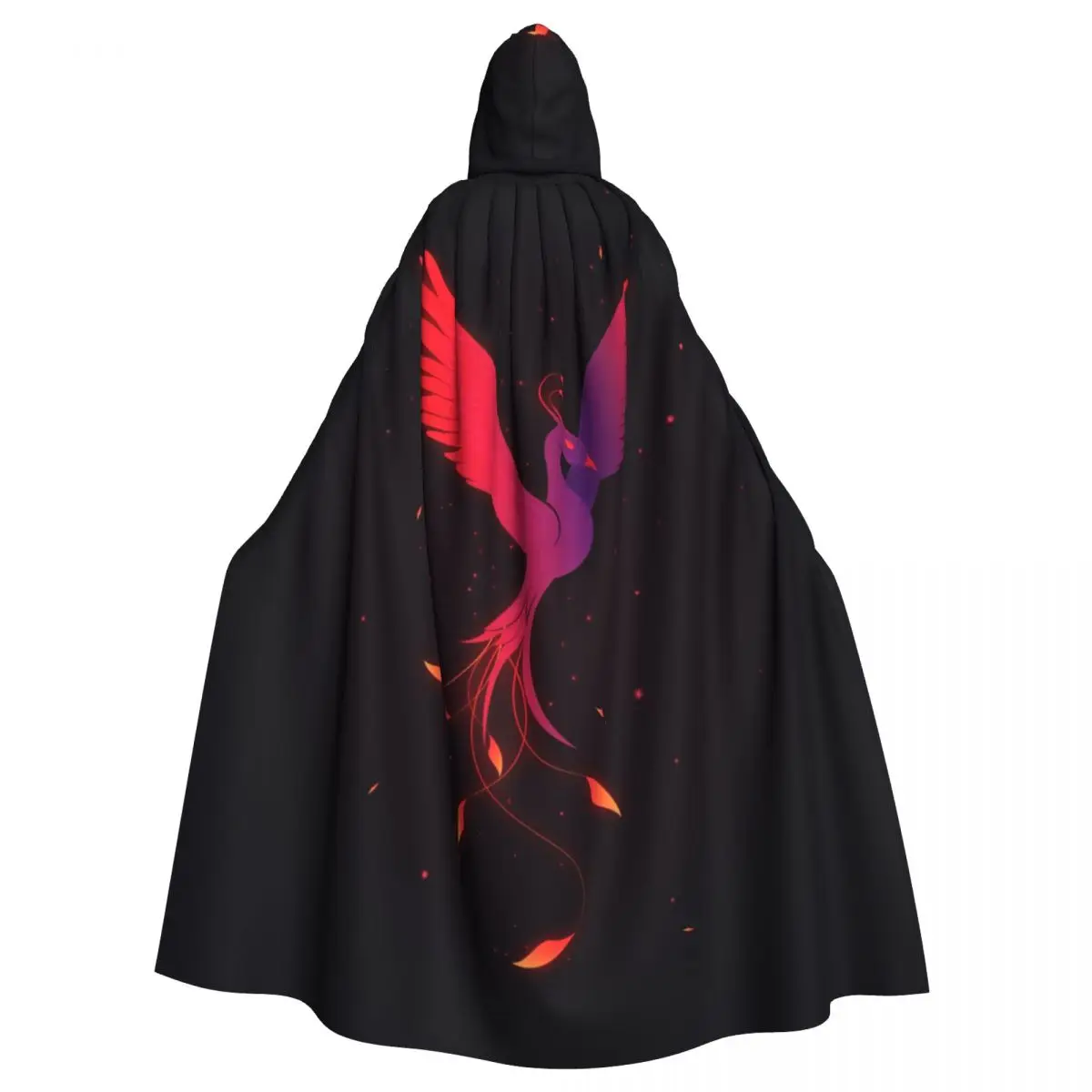 

Red Phoenix Hooded Cloak Polyester Unisex Witch Cape Costume Accessory
