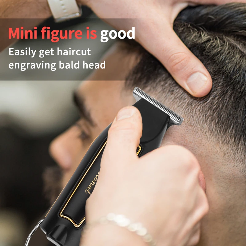 WAIKIL New Men's Multi functional Hair clipper Professional sideburns trimmer miniUSB rechargeable cordless hair clipper 4