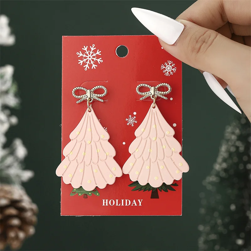 Strass Weihnachten Lange Quaste Drop Ohrringe Haken Für Frauen Santa Claus Weihnachten Baum Schneemann Elch Schneeflocke Baumeln Ohrring Geschenke