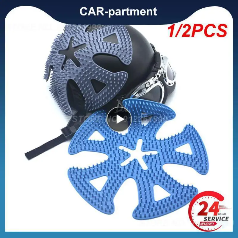 

1/2PCS Helmet Inner Pad Silicone Honeycomb Breathable Ventilation Insulation Mesh Pad Lining Helmet Pad Helmet Accessories