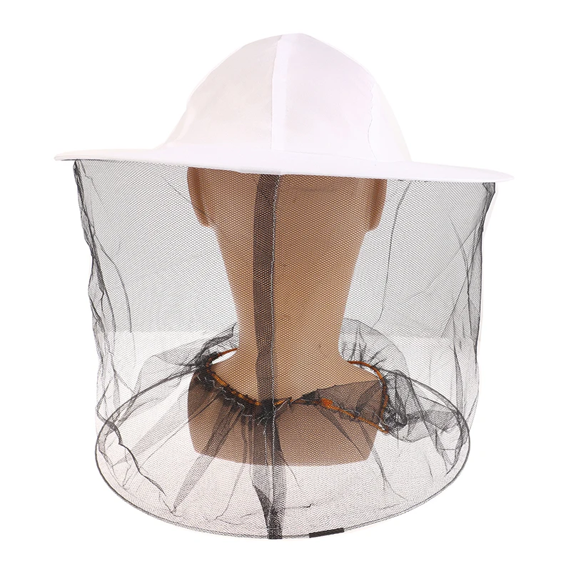 Household Bee Tools And Supplies Beekeeping White Cotton Bee Hat And Veil With Hinged Closure Anti Bee Protective Hat