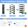 5 Tier Metal Storage Shelves with Wheels Heavy Duty Foldable Garage Shelving Unit for Easy Organization Ideal for Kitchen Garage 3