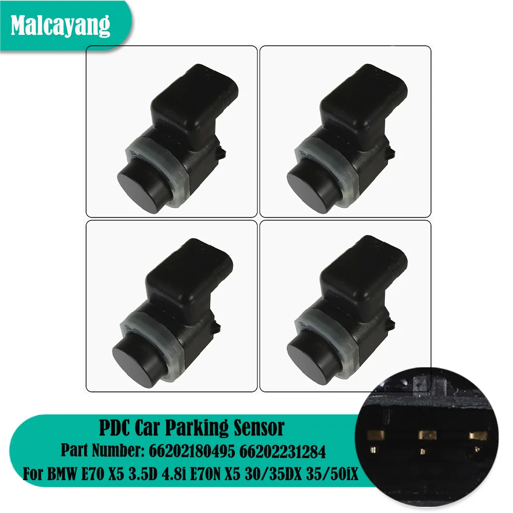 

Auto Parts 4 PCS PDC Parking Reverse Sensor For BMW E70 X5 3.5D 4.8i E70N X5 35DX 30DX 35iX 50iX 66202180495 66202231284